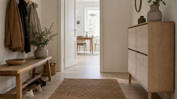 Le style scandinave au service d’une entrée lumineuse et fonctionnelle