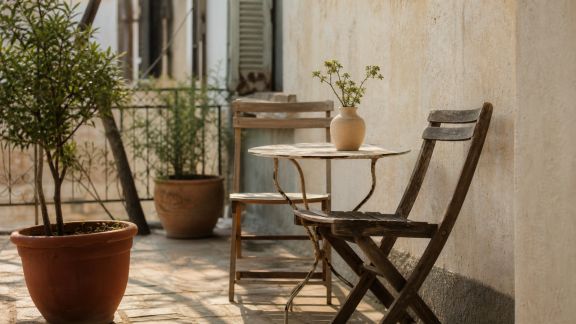 Le style vintage côté extérieur : terrasse et balcon rétros