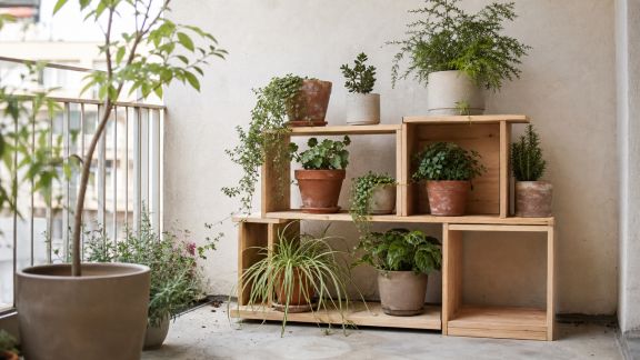 Fabriquer une étagère à plantes modulable pour votre balcon