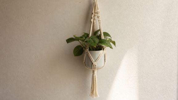 DIY : Concevoir un support à plantes mural en macramé simple