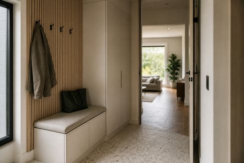 Optimiser l'entrée de la maison avec des solutions de rangement discrètes