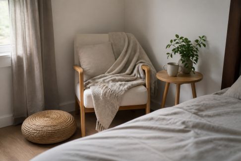 Transformer un coin inutilisé en espace de détente dans la chambre
