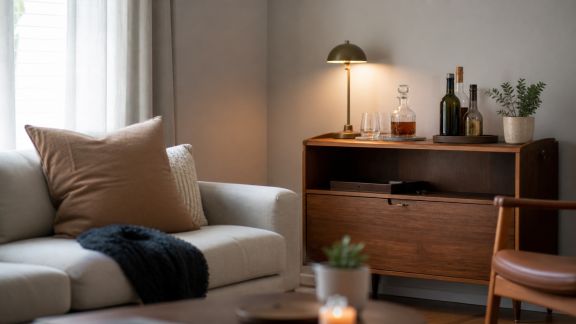 Installer un coin bar discret et convivial dans le salon