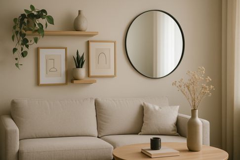 Valoriser un mur vide avec des solutions déco astucieuses pour le salon
