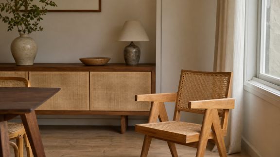 Meubles en cannage : élégance intemporelle et espaces bien organisés