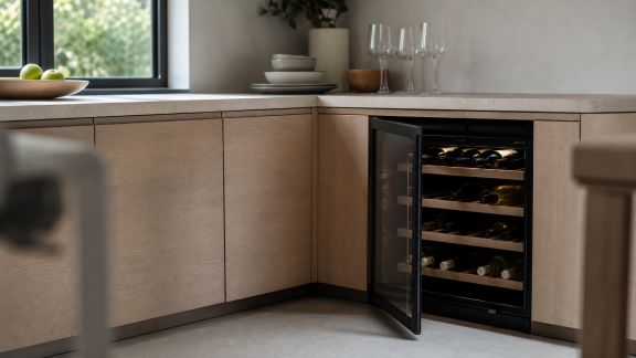 Cuisine avec mini-cellier : optimiser stockage et organisation