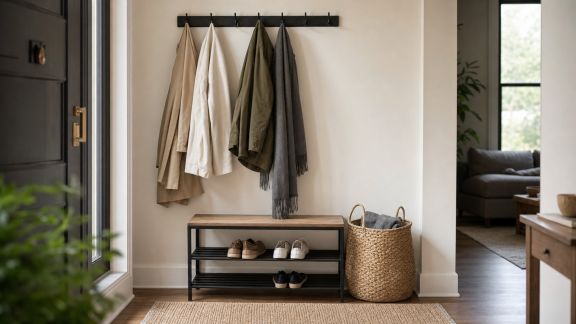 Solutions pour un vestiaire malin à l'entrée de la maison