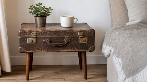 Transformer une vieille valise en table d’appoint originale