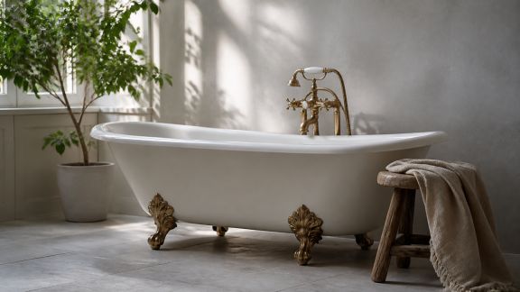 Réussir une ambiance vintage dans une salle de bain contemporaine