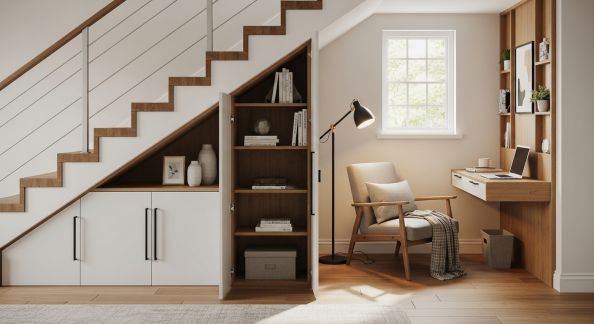 Optimiser votre espace sous l'escalier : idées ingénieuses