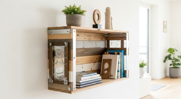 Fabriquer une Étagère Flottante en Matériaux Recyclés