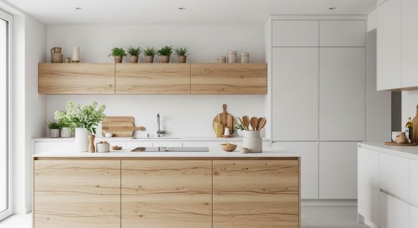 Les Cuisines Blanches et Bois : Élégance et Lumière