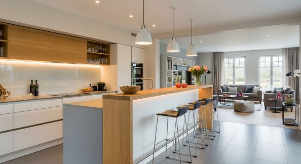 Cuisines Ouvertes : Comment Intégrer un Bar Épuré