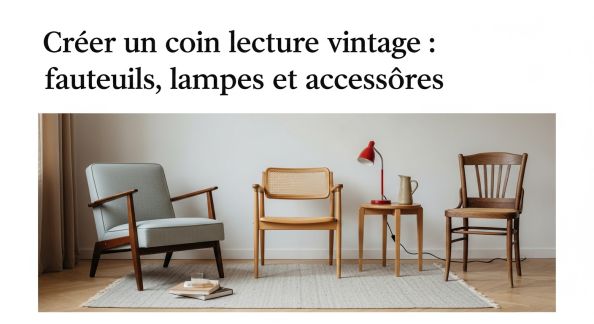 Créer un coin lecture vintage : fauteuils, lampes et accessoires