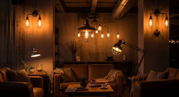 Créer une ambiance chaleureuse avec un éclairage industriel