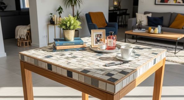 Habiller une Table Basse avec du Carrelage DIY