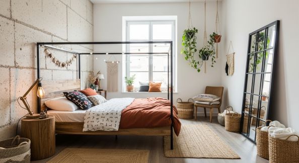 Styles mixtes : industriel et bohème chez vous