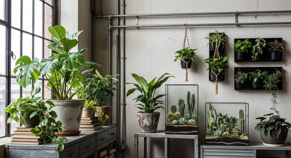 Les plantes d'intérieur dans une déco industrielle